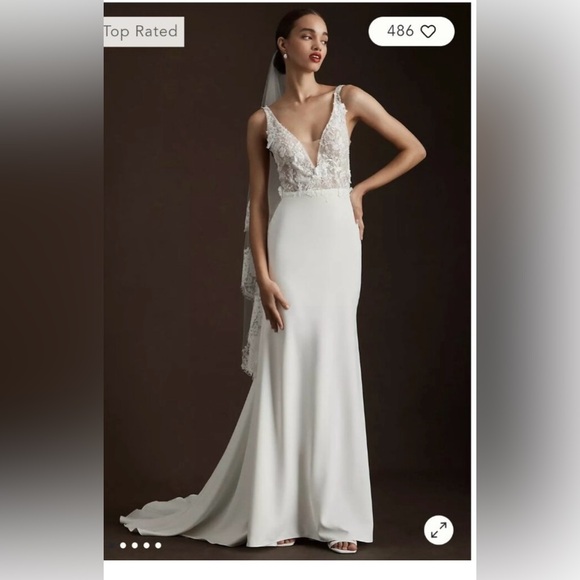 Watters Dresses & Skirts - Wtoo by Watters Skylar V-Neck Floral Lace A-Line Wedding Gown